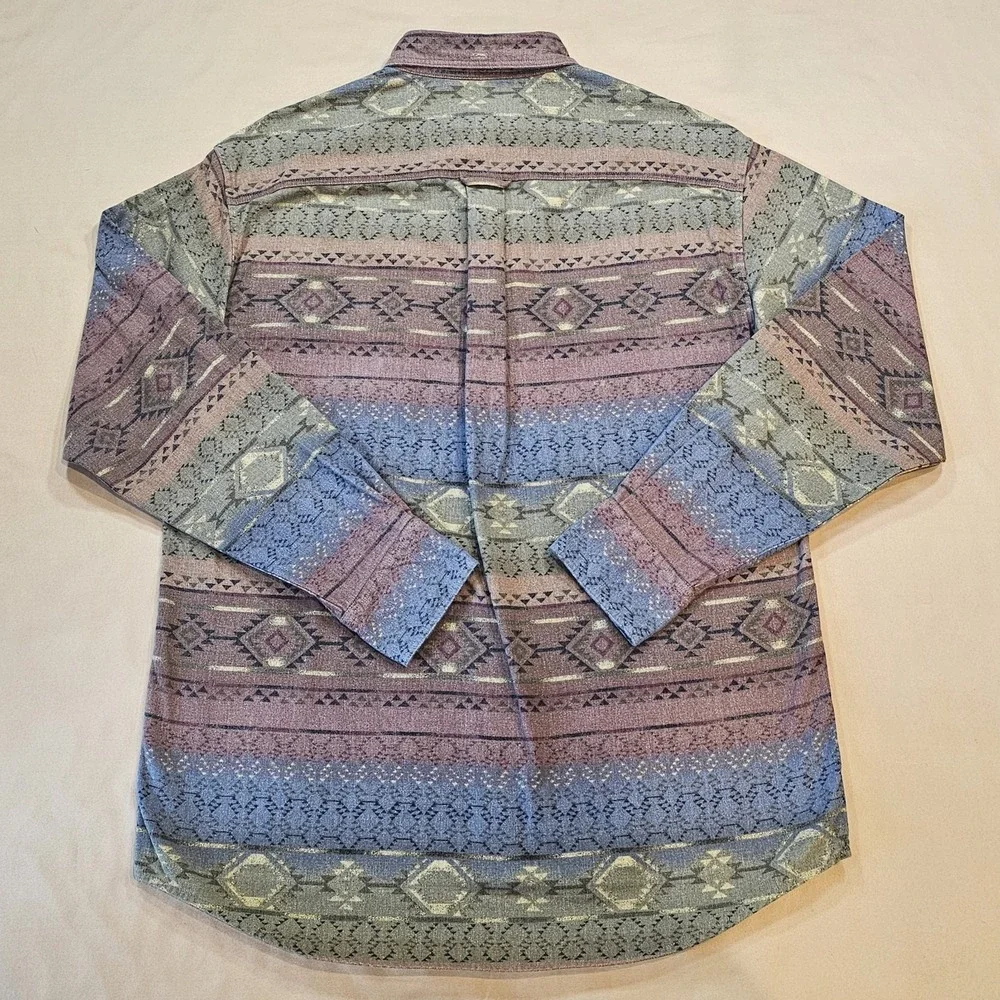 Cabela's Deerskin‎ Soft Chamois Button Down Long Sleeve Shirt Pocket Mens Vntg M